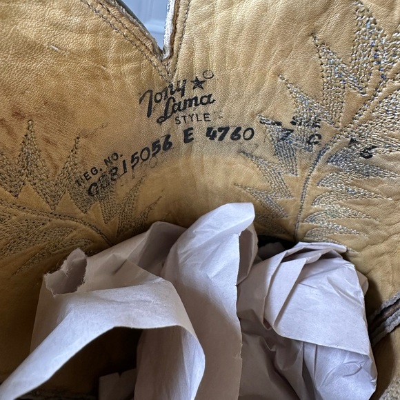 Tony Lama El Rey Ostrich Cowboy Boots Women’s 7C – Rare Vintage Western USA Made - Picture 9 of 9